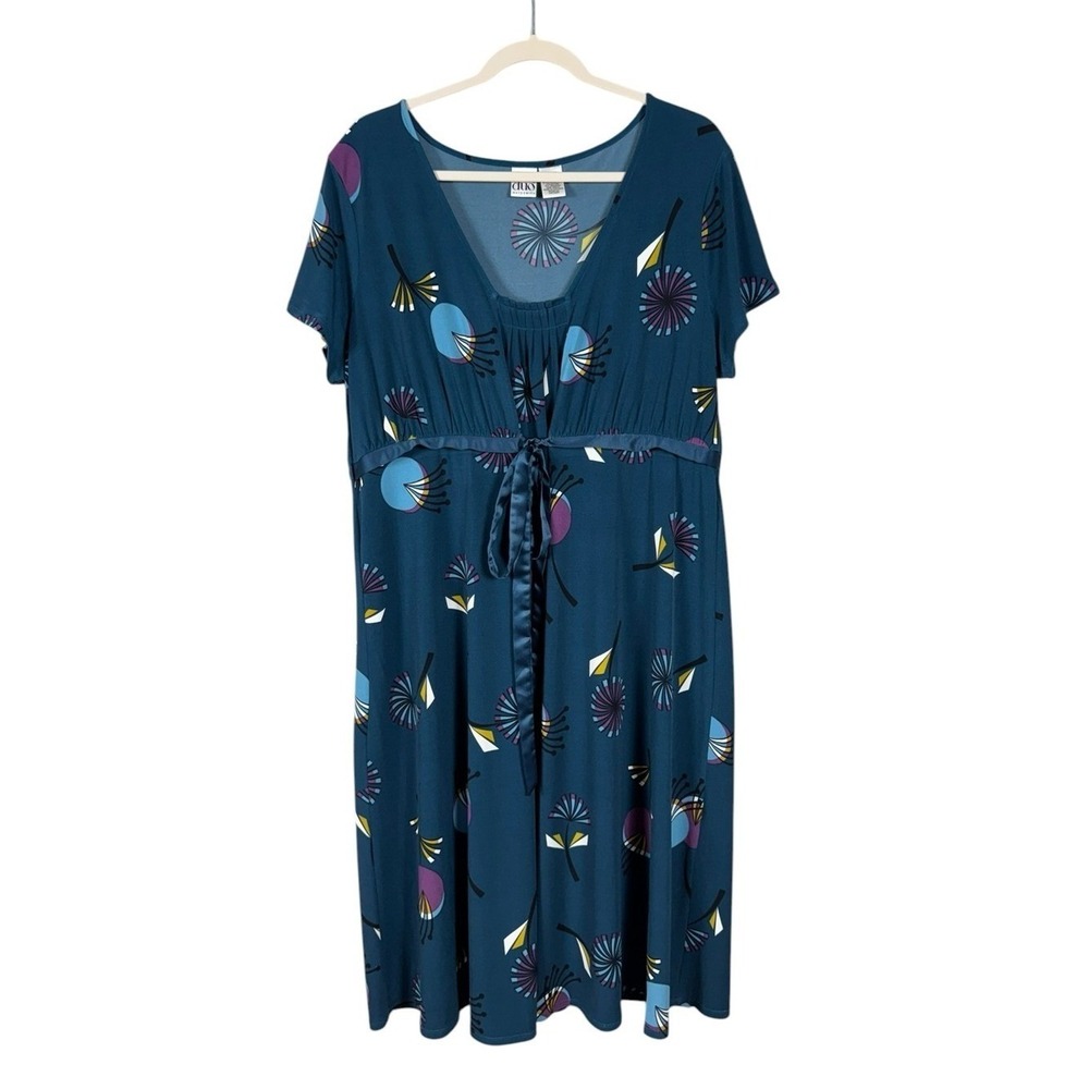 Duo Maternity Midi Babydoll Dress XL Beach Coastal Cottage Bohemian Whimsigoth